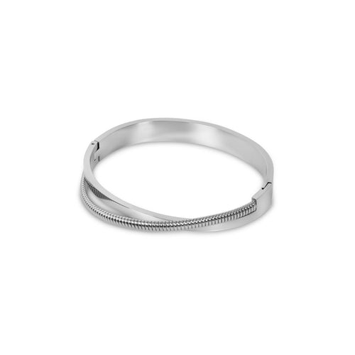 Double Harmony Bangle - Silver