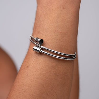Triple Spiral Cuff Bracelet - Silver