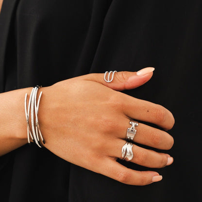 Florence Zirconia Bracelet 18k Gold Plated - Silver