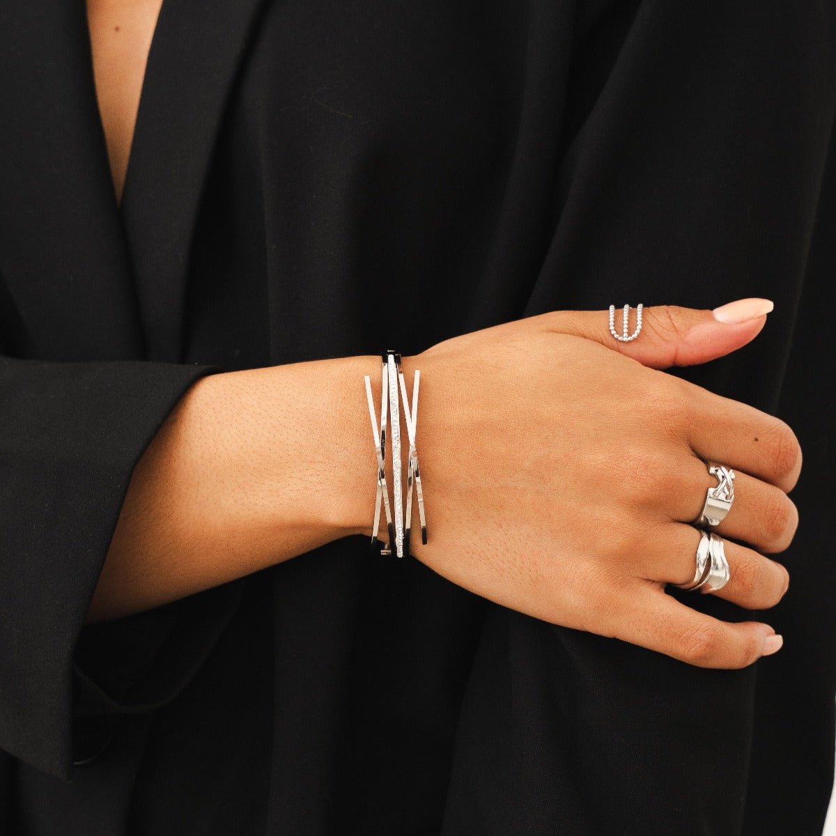 Florence Zirconia Bracelet 18k Gold Plated - Silver