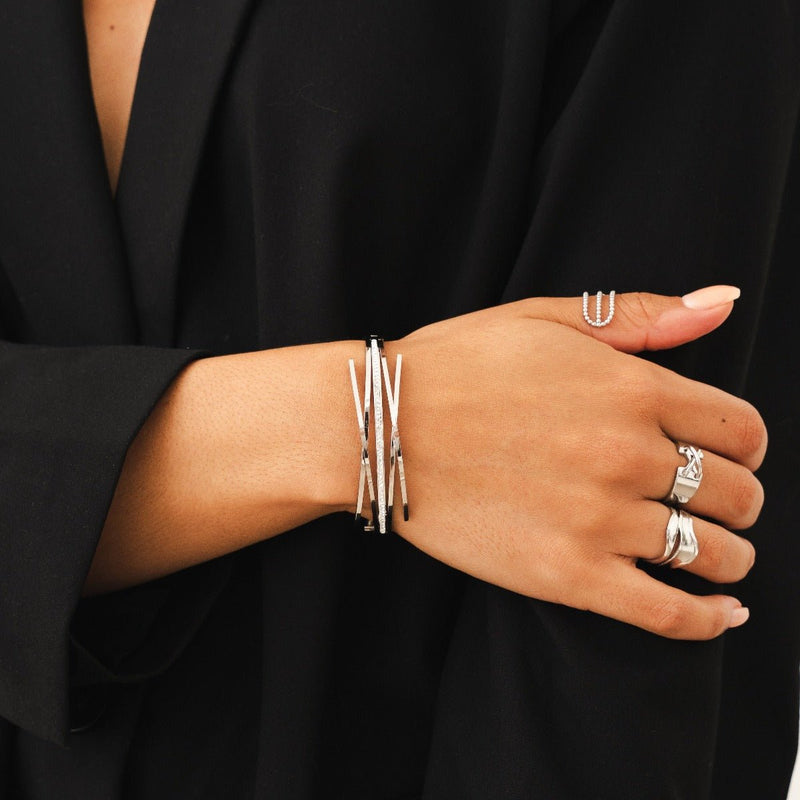 Florence Zirconia Bracelet 18k Gold Plated - Silver