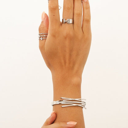 Florence Zirconia Bracelet 18k Gold Plated - Silver