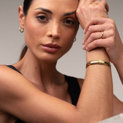 Golden Leaves Bracelet 18k Gold Plated