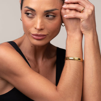 Golden Leaves Bracelet 18k Gold Plated