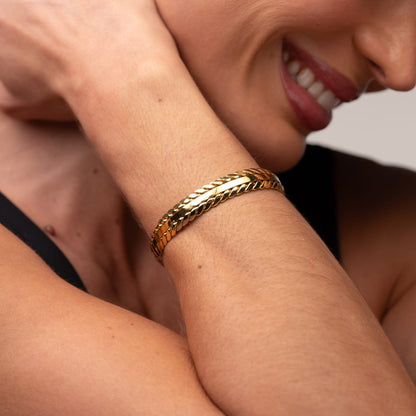 Golden Leaves Bracelet 18k Gold Plated
