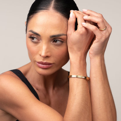 Hanna Bangle Bracelet 18k Gold Plated