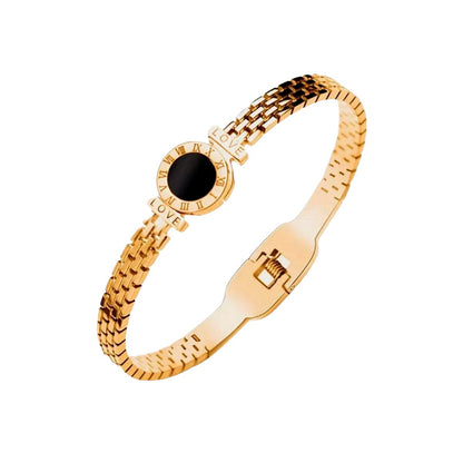 Ivy Onyx Stone Bracelet 18k Gold Plated