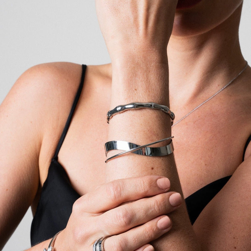 Inter Bangle Bracelet - Silver