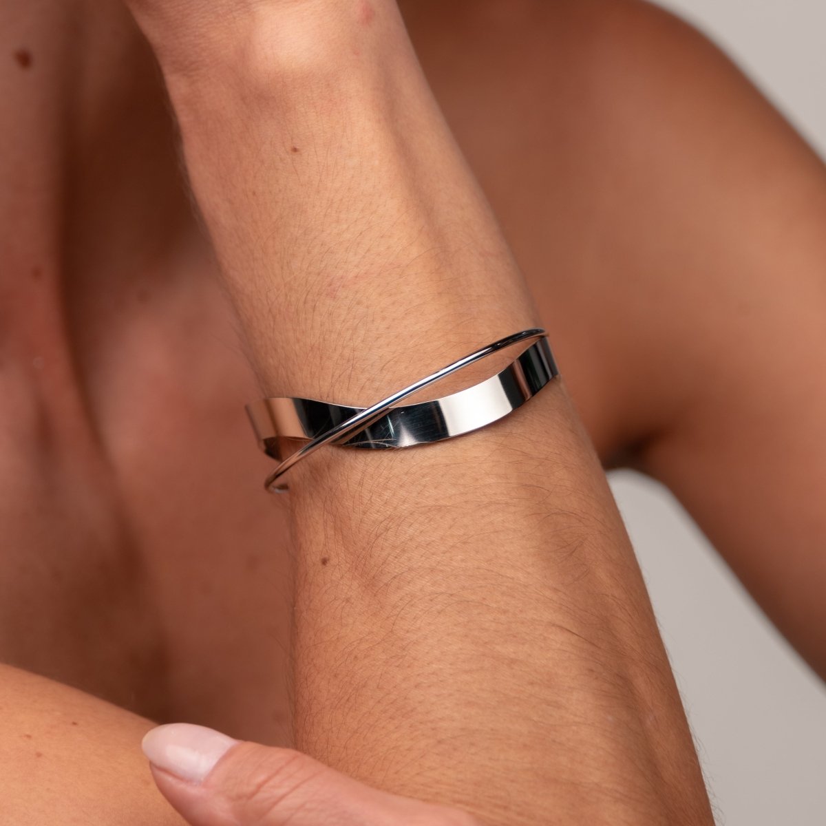 Inter Bangle Bracelet - Silver