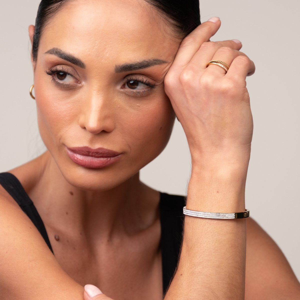 Luxe Bangle Bracelet 18k Gold Plated