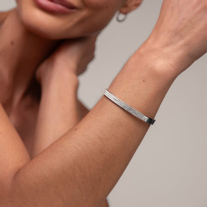 Luxe Bangle Bracelet - Silver