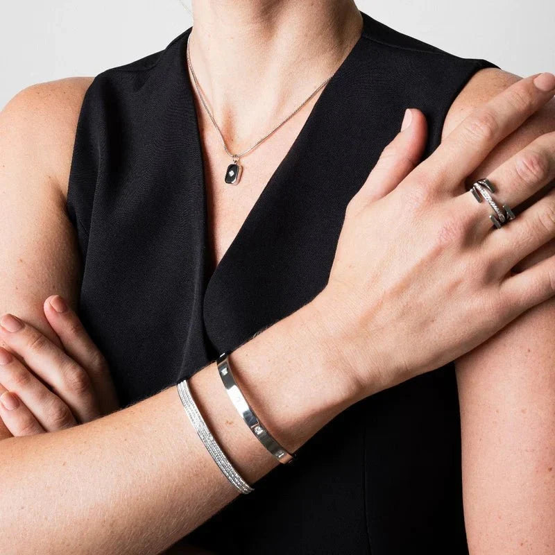 Luxe Bangle Bracelet - Silver