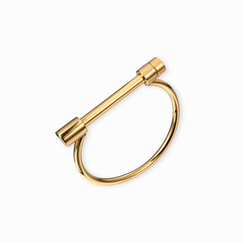 Screw Cuff Bracelet 18k Gold Plated