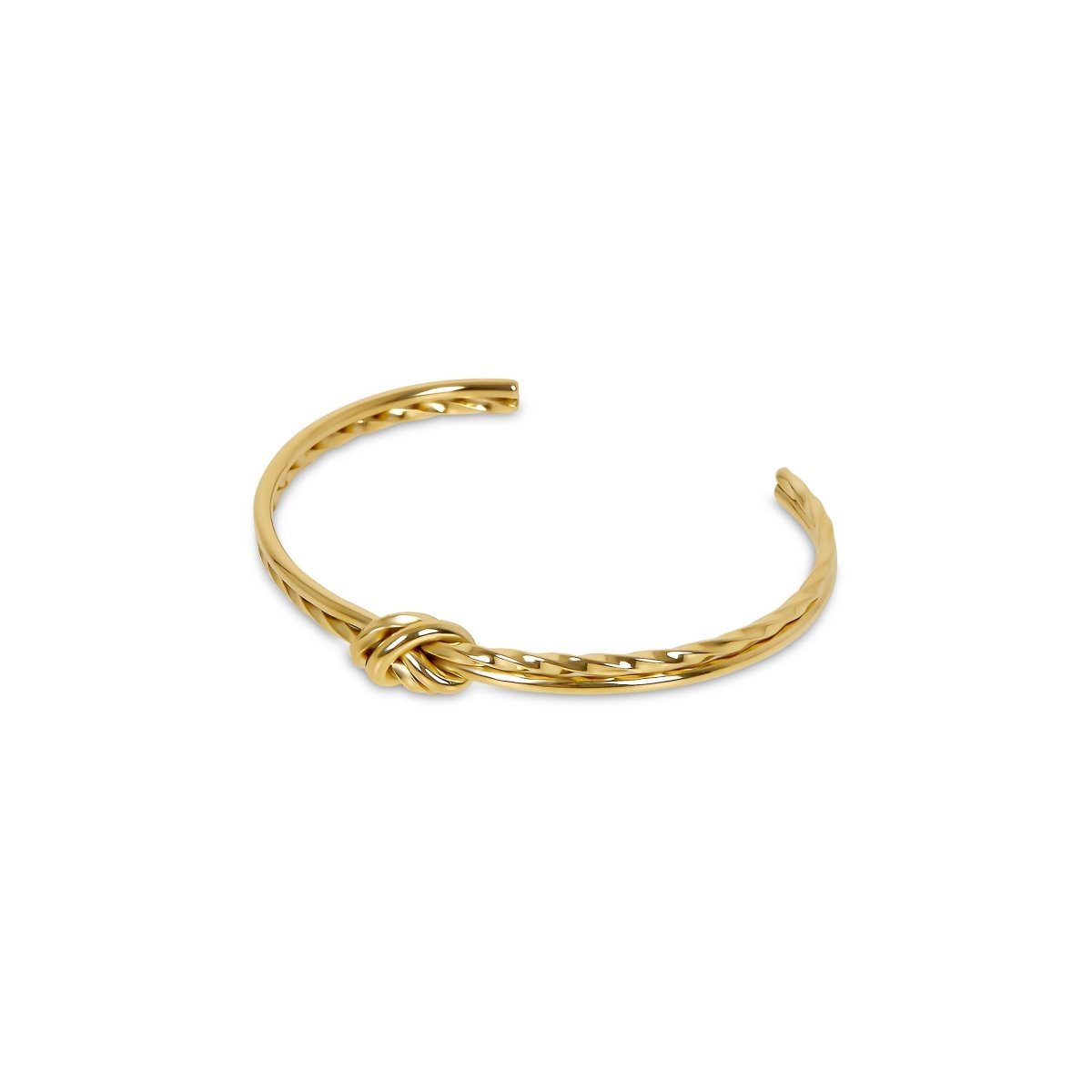 Twisted Knot Bangle - 18k Gold Plated
