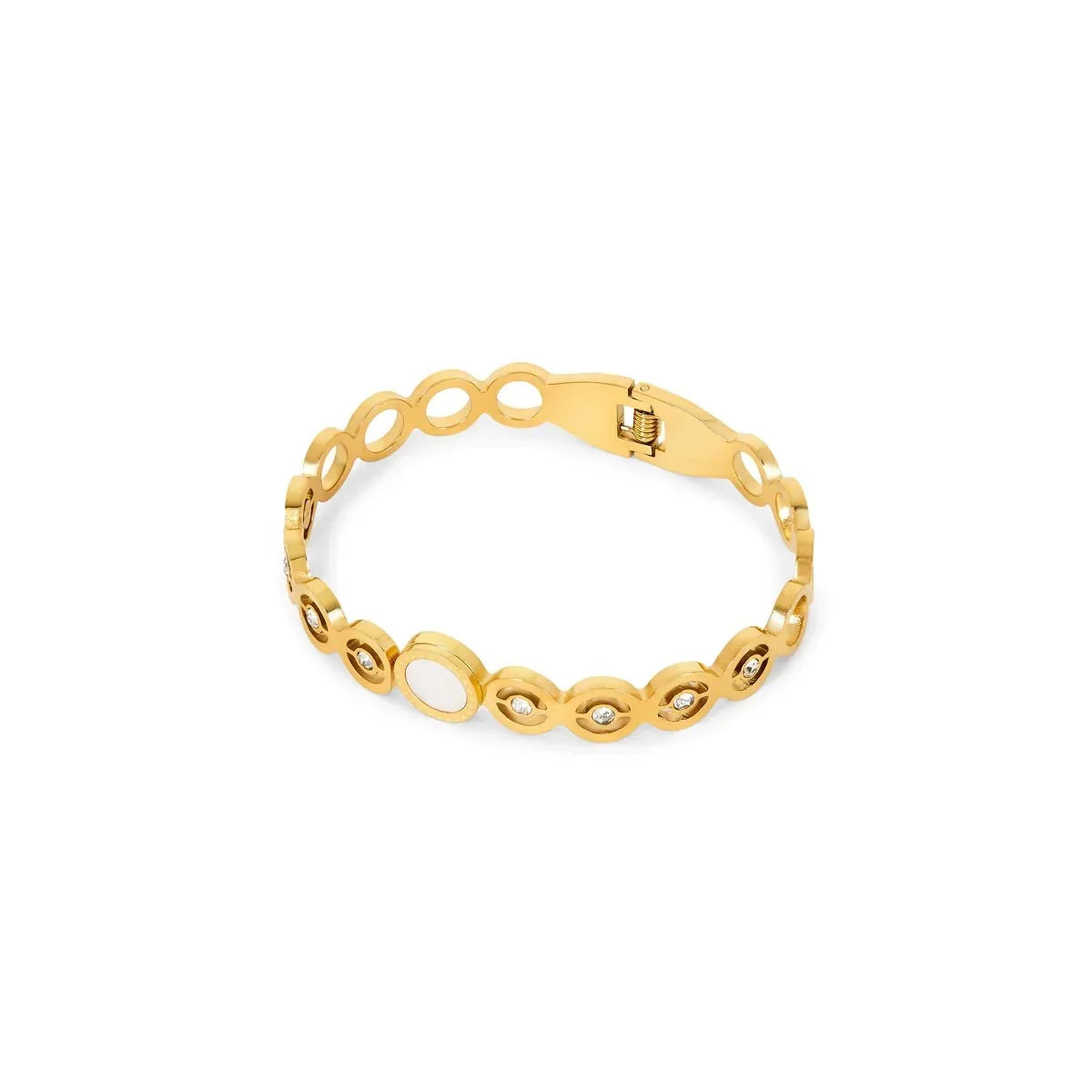 Olivia Zirconia Cuff Bracelet 18k Gold Plated