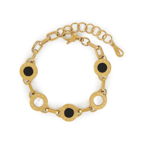 Onyx Milano Bracelet 18k Gold Plated