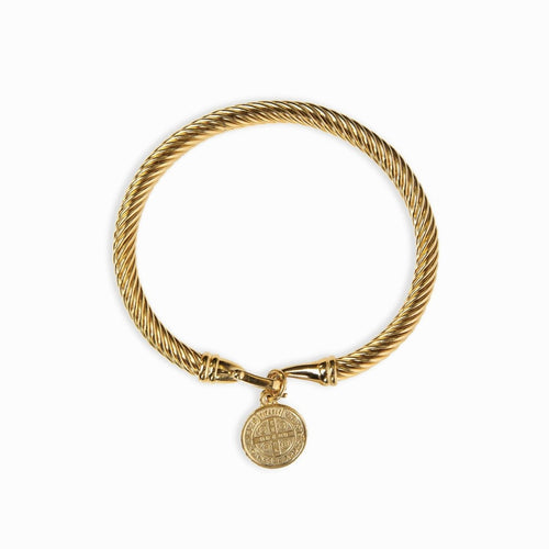 Saint Benedict Charm Bracelet 18k Gold Plated