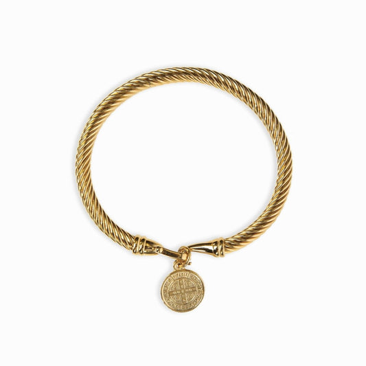 Saint Benedict Charm Bracelet 18k Gold Plated