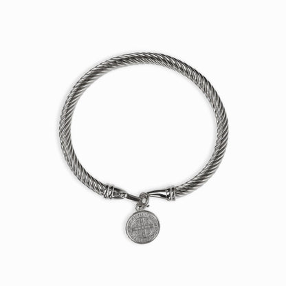 Saint Benedict Charm Bracelet 18k Gold Plated - Silver