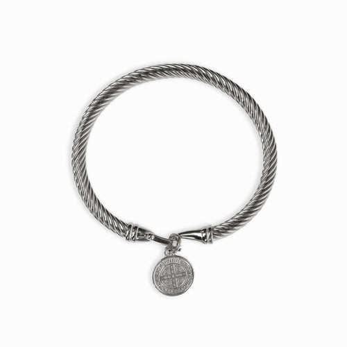 Saint Benedict Charm Bracelet 18k Gold Plated - Silver