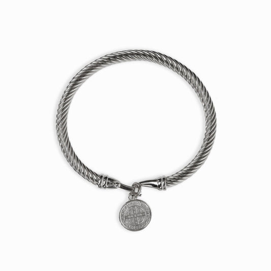 Saint Benedict Charm Bracelet 18k Gold Plated - Silver