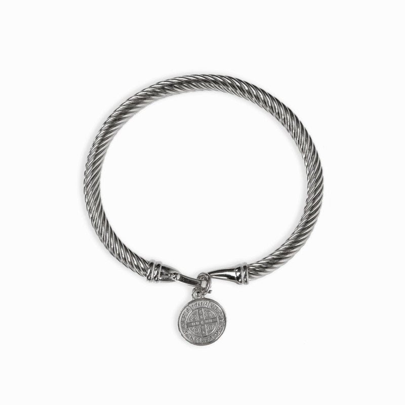 Saint Benedict Charm Bracelet 18k Gold Plated - Silver