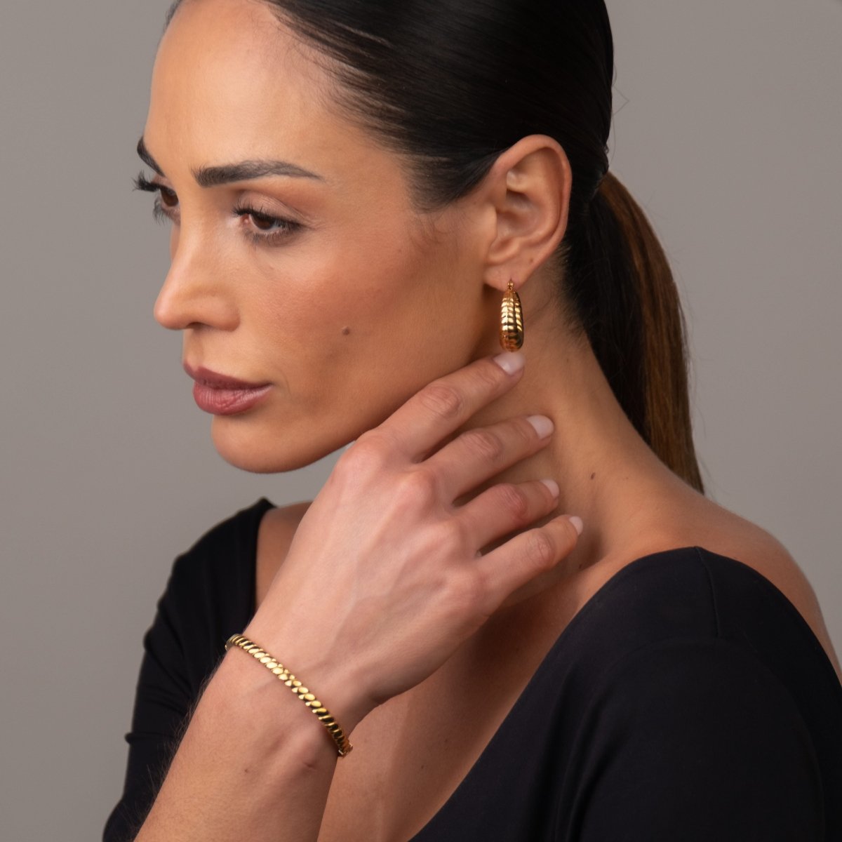 Pisa Cuff Bracelet – 18k Gold Plated