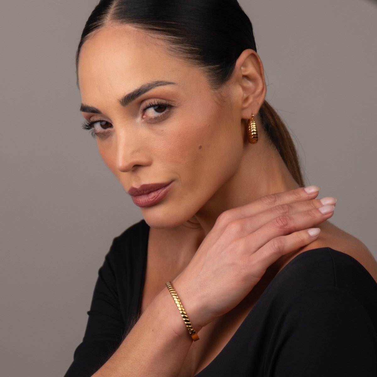 Pisa Cuff Bracelet – 18k Gold Plated