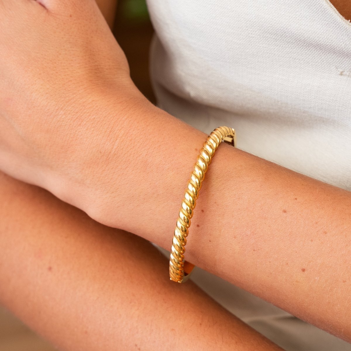 Pisa Cuff Bracelet – 18k Gold Plated