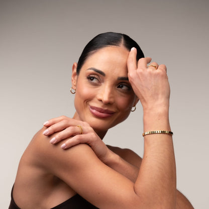 Ripple Bangle - 18k Gold Plated