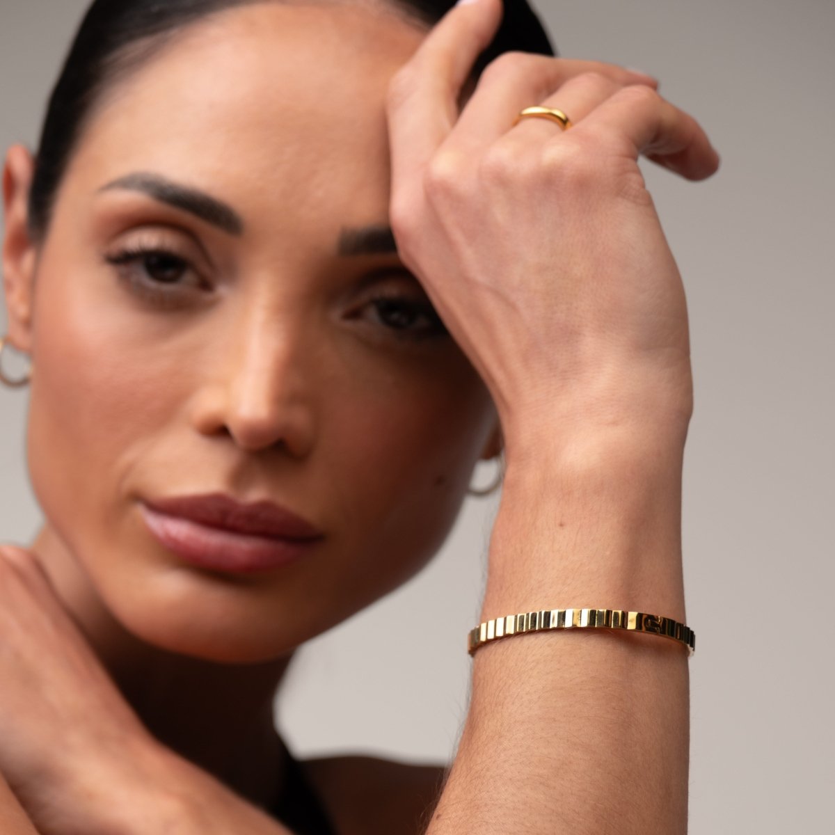 Ripple Bangle - 18k Gold Plated