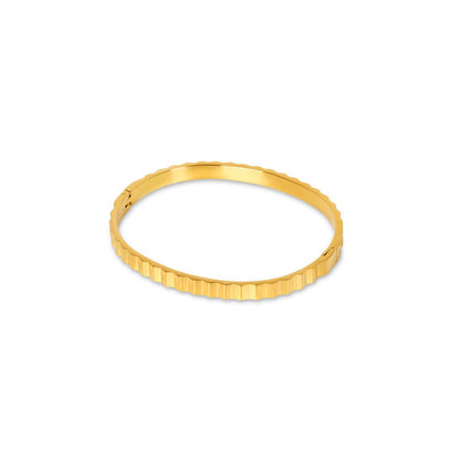Ripple Bangle - 18k Gold Plated