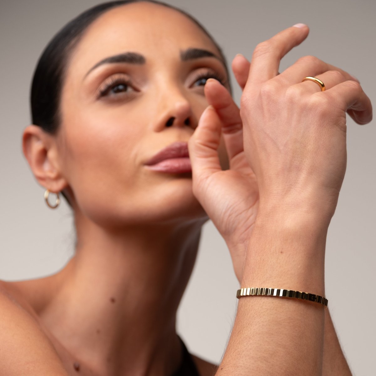 Ripple Bangle - 18k Gold Plated