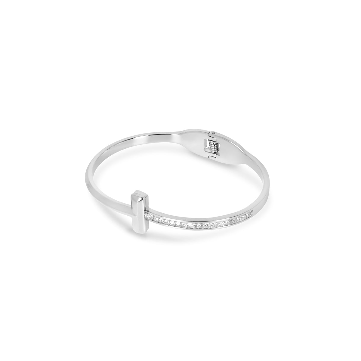 T-Bar Elegance Bangle - Silver