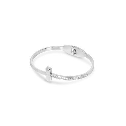 T-Bar Elegance Bangle - Silver