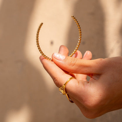 Twist Bracelet 18k Gold Plated