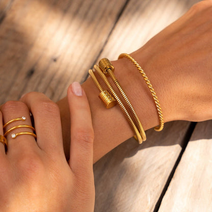 Twist Bracelet 18k Gold Plated