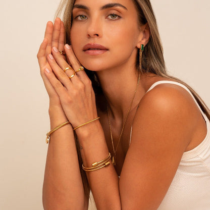 Twist Bracelet 18k Gold Plated
