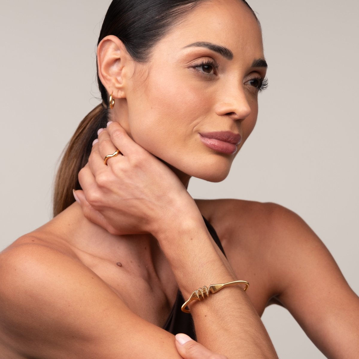 Wave Bracelet 18k Gold Plated