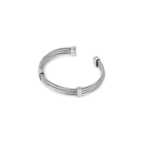 Wire Cuff Bracelet – Silver