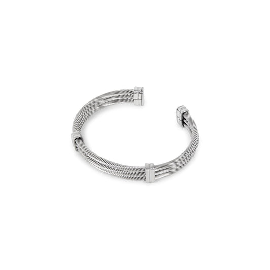 Wire Cuff Bracelet – Silver