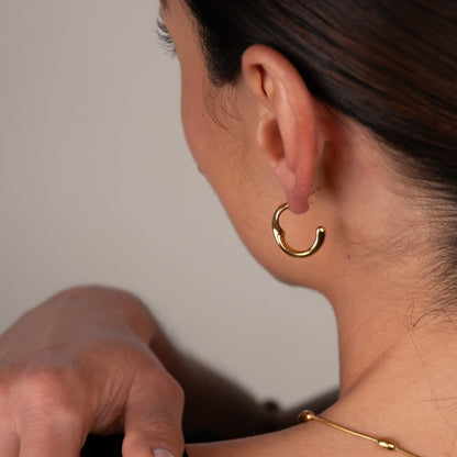 Luci Hoop Earrings 18k Gold Plated