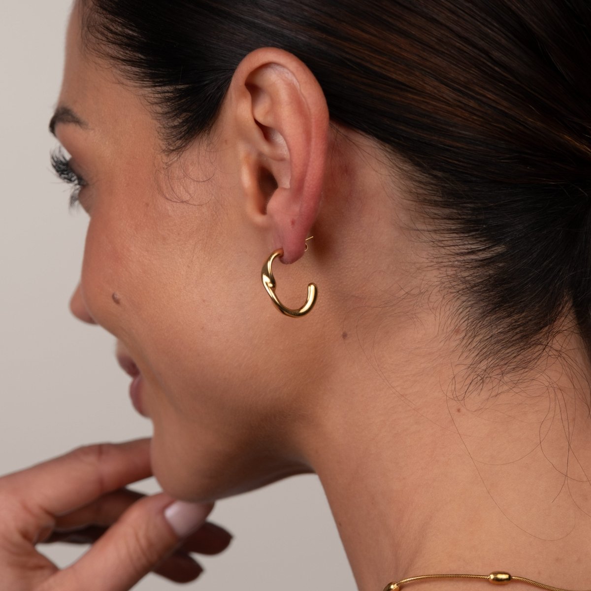 Luci Hoop Earrings 18k Gold Plated
