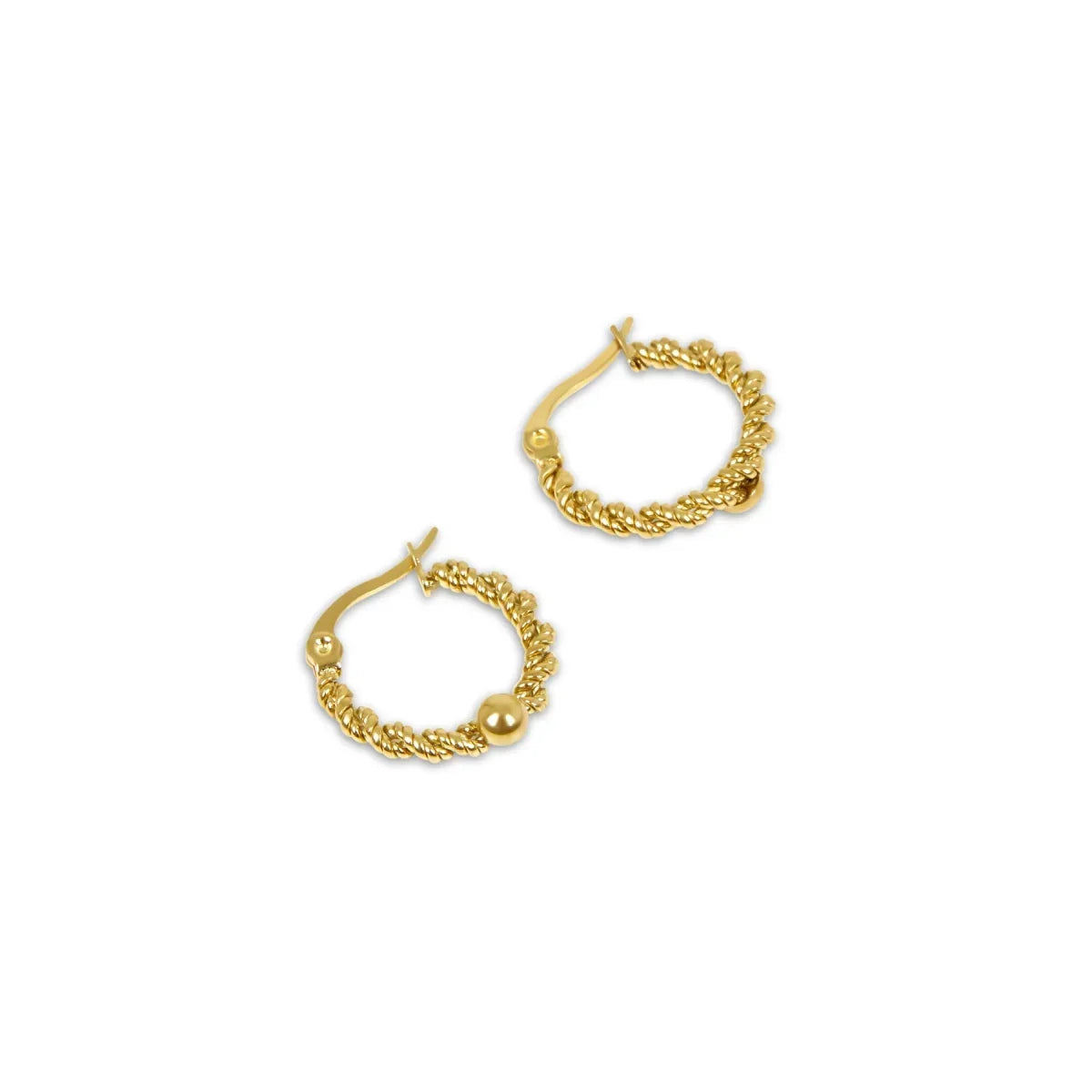 Twist Hoop Earrings – 18k Gold Plated
