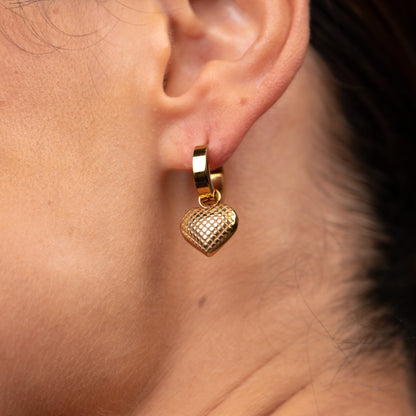 Love Mini Hoop Earrings – 18k Gold Plated