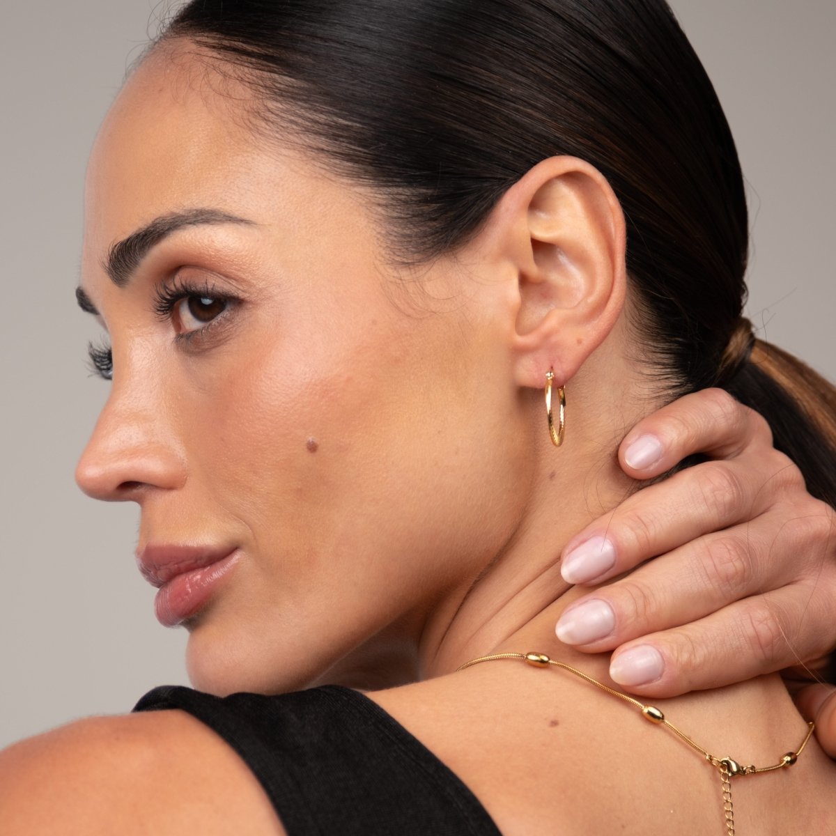 Catania Hoop Earrings – 18k Gold Plated