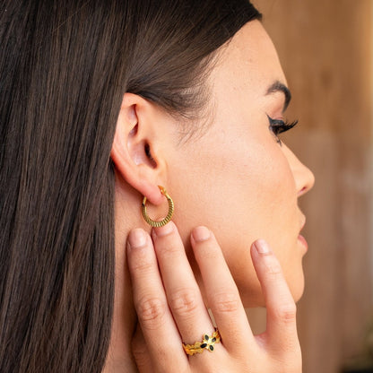 Catania Hoop Earrings – 18k Gold Plated