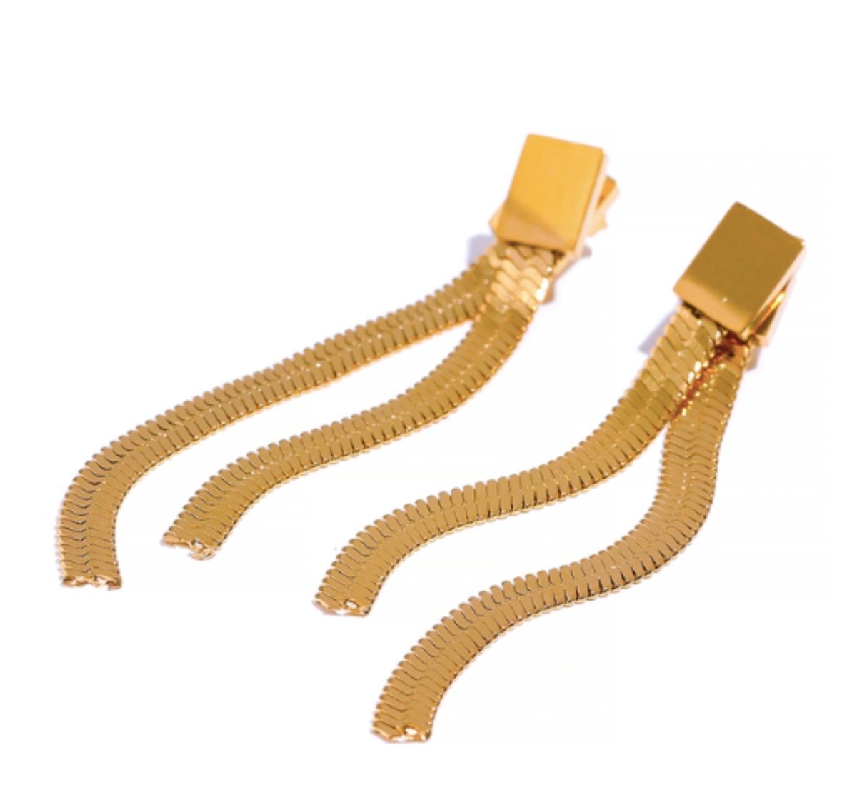 Catarina Metal Mesh Earrings 18k Gold Plated
