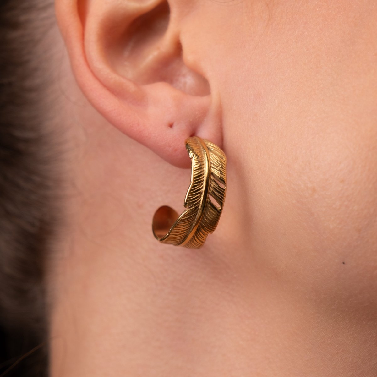 Atena Hoop Earrings 18k Gold Plated