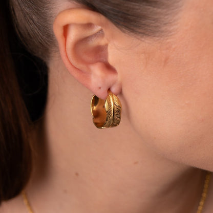 Atena Hoop Earrings 18k Gold Plated